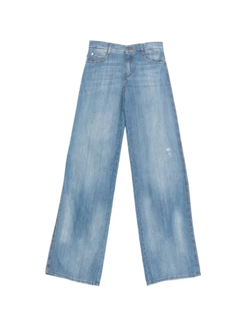 Ermanno Scervino wide-leg logo-patch jeans Blue D487P767FRQ