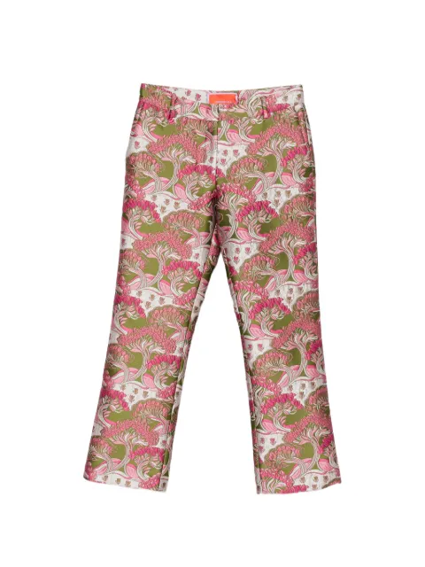 La DoubleJ floral-print trousers Green TRO0069JCQ134TUL05GR02