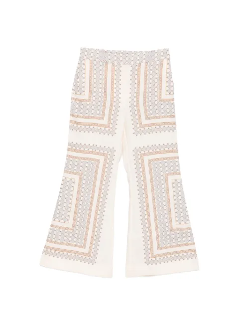 ZIMMERMANN patterned collection trousers Neutrals 4068PS26R