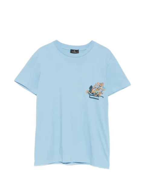 ETRO paisley print T-shirt Blue WRMA0006AR473