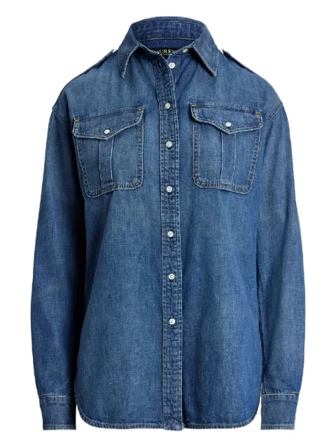 Lauren Ralph Lauren flap-pocket shirt Blue 200972031001