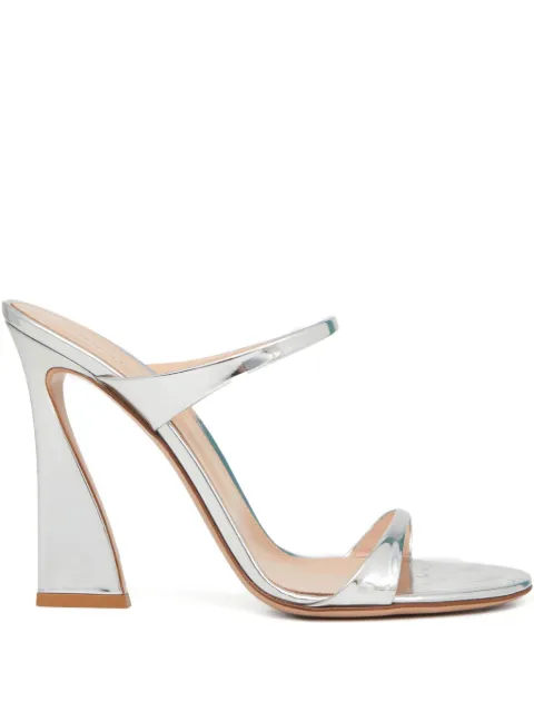 Gianvito Rossi 105mm strappy heeled sandals Silver G1733015RICMETSILVER