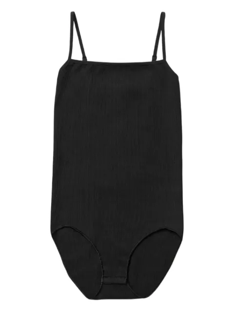 Swedish Stockings ribbed seamless bodysuit Black BARBROBLACK