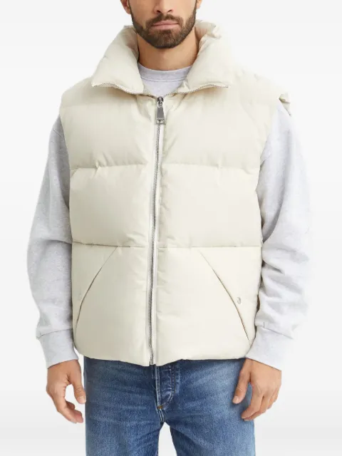 Khrisjoy zip padded gilet Neutrals KMF24R2805CT0001BUTTER