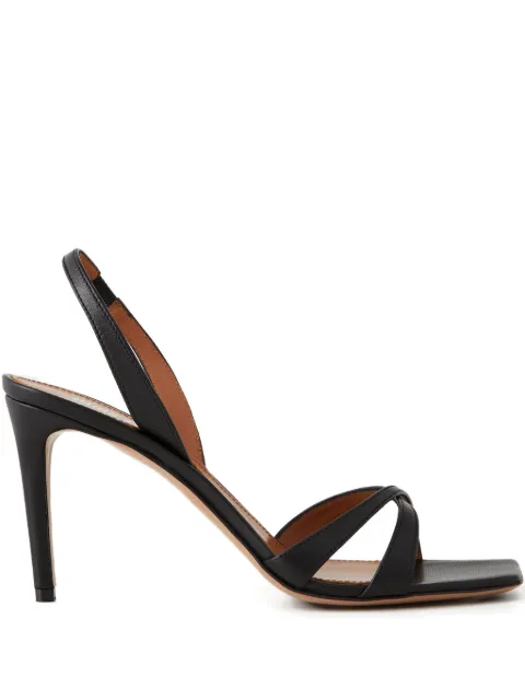 Paris Texas 85mm square-toe heeled sandals Black PX1231XNPP3BLACK