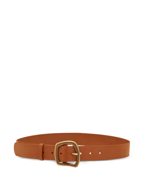 Gabriela Hearst Simone irregular-buckle belt Brown 4248809SD001CGN