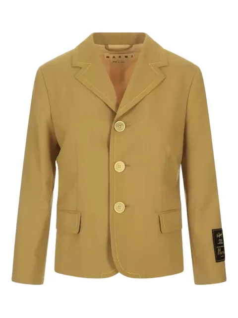 Marni button logo blazer Neutrals GIMA0202M4DIJON