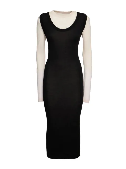 Marni crew-neck logo-embroidered dress Black ABMD0229Q0BLACK