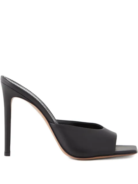 Paris Texas 105mm square toe heeled sandals Black PX1150XLTH3BLACK