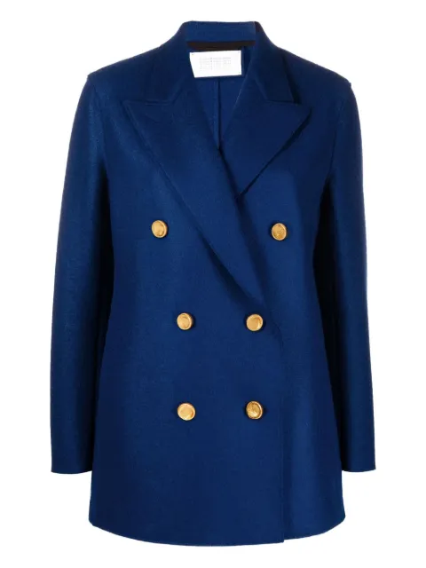 Harris Wharf London double-breasted wool coat Blue A2344MLK347