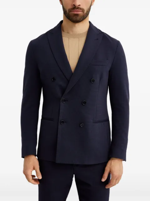 Fay double-breasted pocket blazer Blue NGM7148126JWBJ