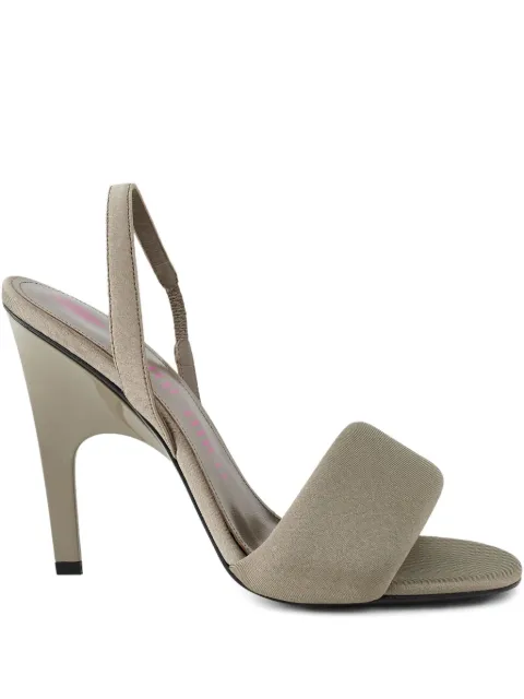 The Attico 105 mm Rem heel strap sandals Neutrals 237WS522PA45084GREY