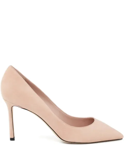 Jimmy Choo 85mm Romy suede pumps Neutrals ROMY85TONALSUEDEMACMACARON