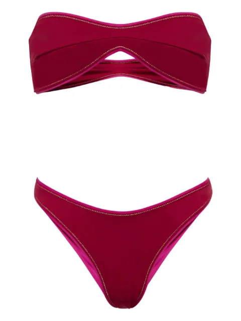 Reina Olga Katia strapless bikini Red KATIADEEPRED