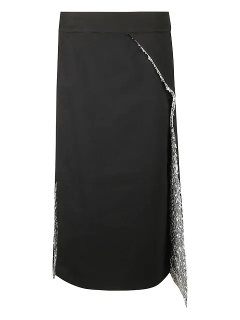 Rabanne asymmetric skirt Black 25HCJU118PO0396