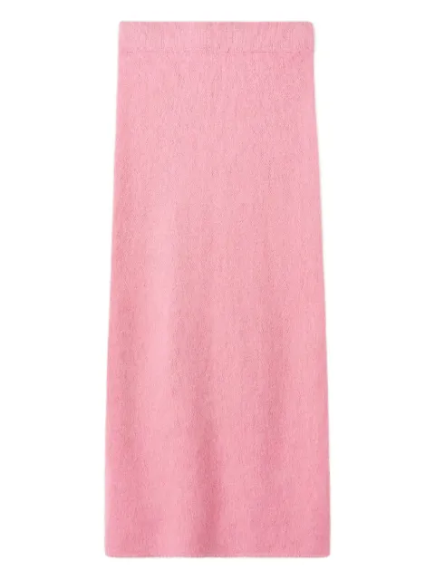 Soft Goat cashmere maxi skirt Pink 2456112038
