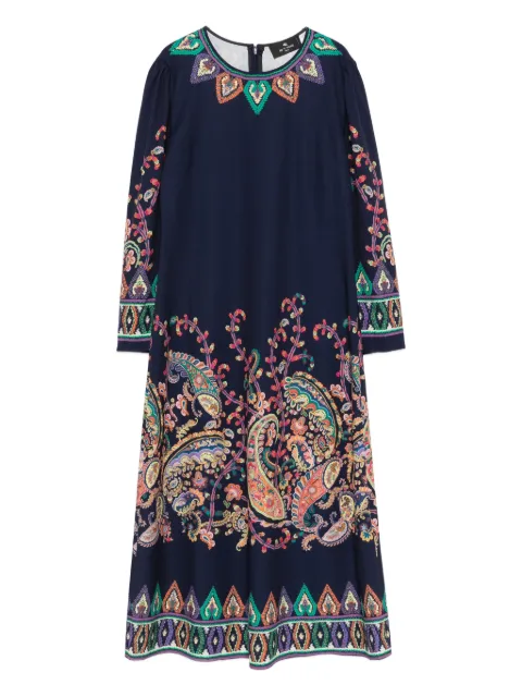 ETRO paisley midi dress Blue WRHA056399SPSI0