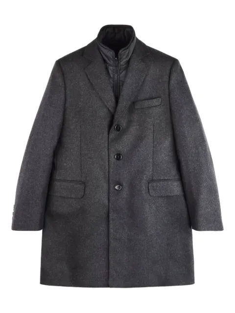 Fay button zip wool coat Grey NAM53490390GAH