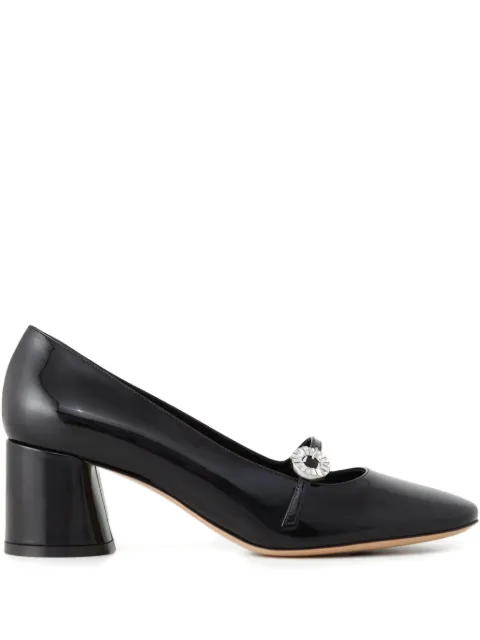 Casadei 50mm Cleo crystal-detail pumps Black 1F995J0501C26489000