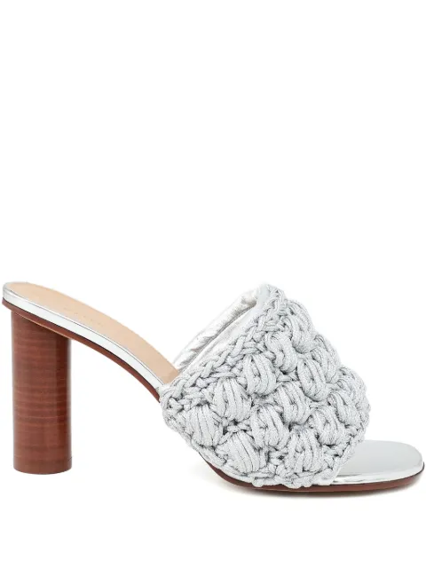 JW Anderson 90mm braided heeled sandals Silver ANW42225A19550