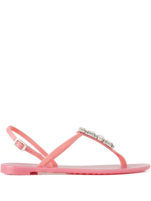Casadei crystal-embellished thong-strap sandals Pink 2Y010D0101BEACH3607