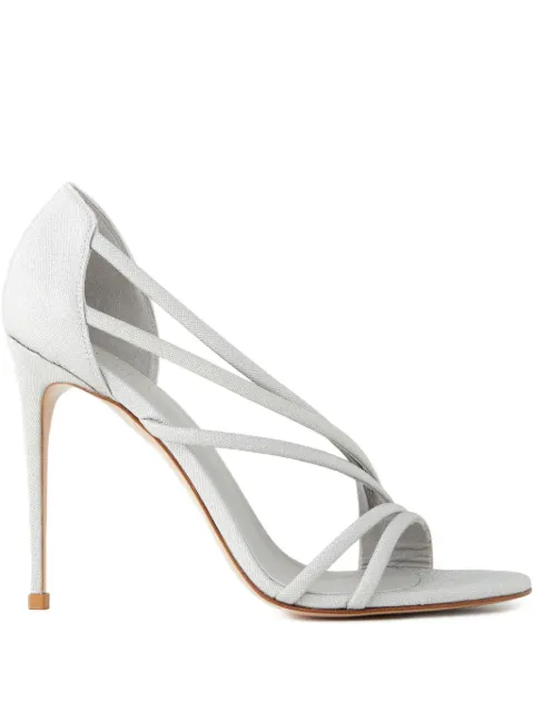 Le Silla 105mm Scarlet stiletto sandals Silver 8537Q100R1PPARGENTO