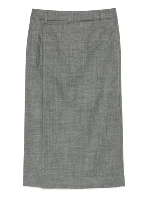 Tibi back-slit midi skirt Grey F225TB5371
