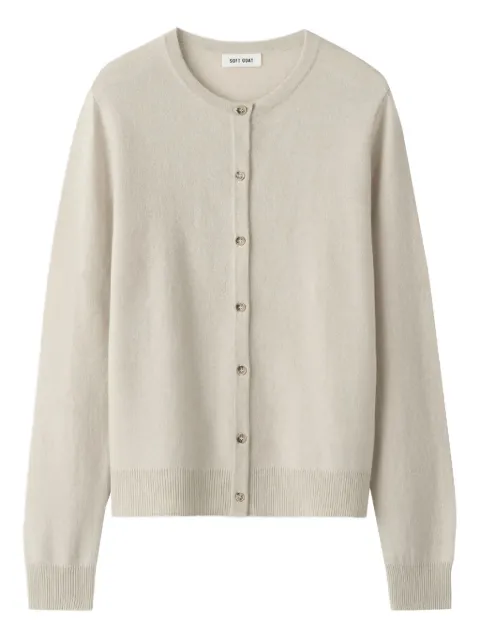 Soft Goat buttoned round-neck cardigan Neutrals FW25SF2204512007