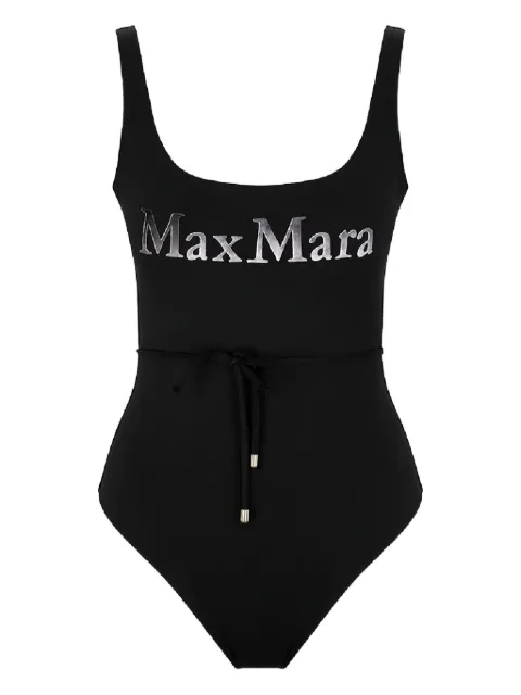 Max Mara Carisma logo-print swimsuit Black 2516831119600