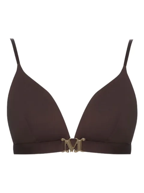 Max Mara logo-letter bikini top Brown 2516821069600