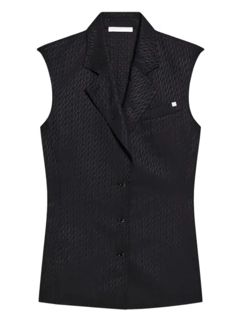 Helmut Lang jacquard logo gilet Black O10HW504013