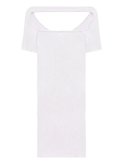 Courrèges Hyperbole embroidered ribbed mini dress Pink 224MRO416FI0001MIST