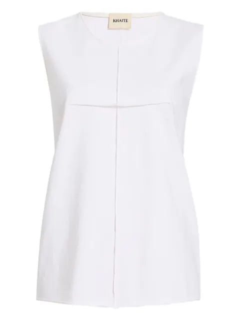 KHAITE Allo crew-neck sleeveless vest White 2391197100