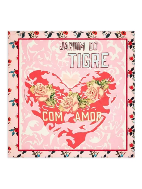 Camilla patterned square silk scarf Pink 00035191PINKPORT