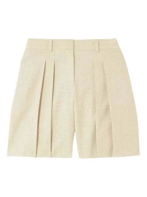 Theory pleated tailored shorts Neutrals P0303208927