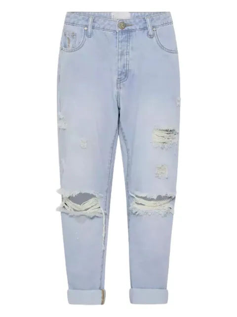 One Teaspoon distressed five-pocket jeans Blue 26372