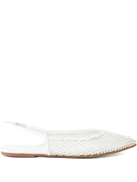 Le Silla Gilda mesh flat pumps White 9024Z020MTPPCARTA200