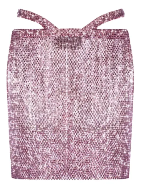 Santa Brands crystal-embellished mesh mini skirt Purple SBSS24MSUIPINK