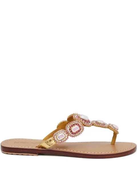 MYSTIQUE crystal-embellished sandals Gold 8606GOLDOPALPINK