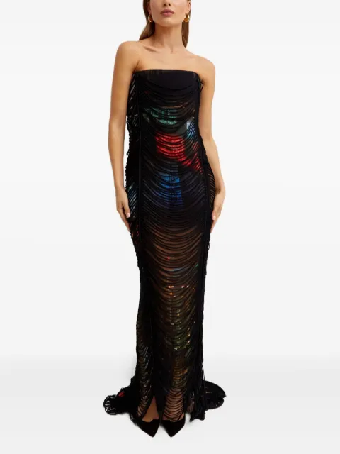 Jean Paul Gaultier printed cut-out maxi dress Black 2427FRO148T55160405030