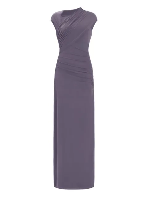 Hervé Léger asymmetric ruched maxi dress Grey RMJ8457345055
