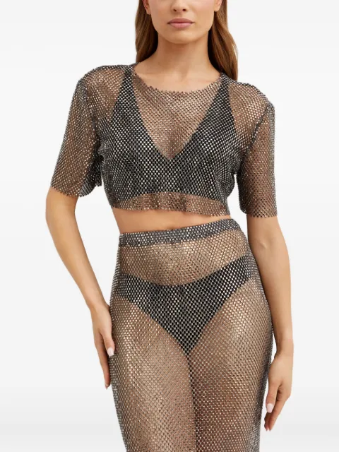 Santa Brands studded mesh top Silver SBSS24TSGRAPHITE