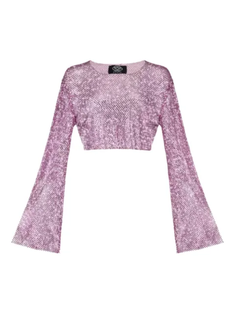 Santa Brands crystal-embellished top Pink SBSS24CTFS