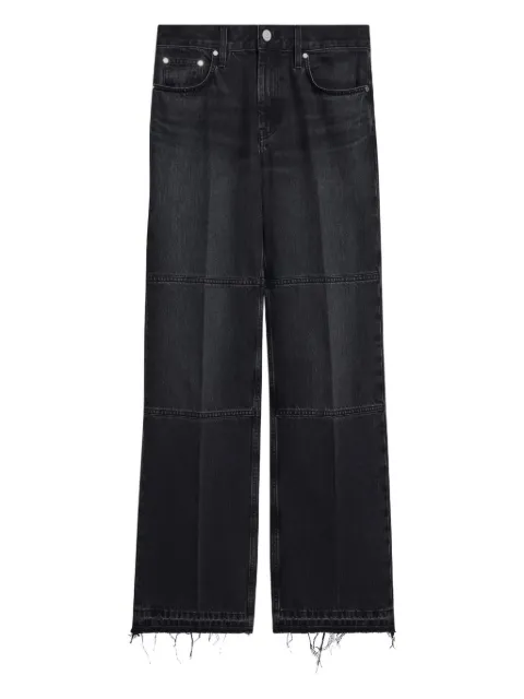 Helmut Lang distressed-hem straight jeans Grey O09DW202019