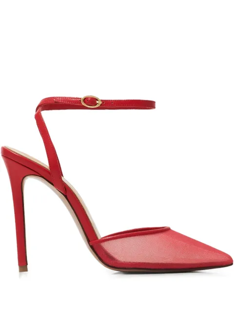 Andrea Wazen 105mm Denver ankle-strap pumps Red DENVERSPICYRED