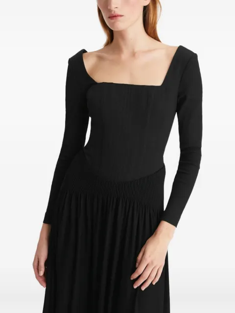 Tory Burch long-sleeve midi dress Black 145207001BLACK
