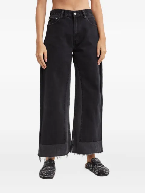 B SIDES frayed cropped jeans Black WVR052VTGBVINTAGEBLACK