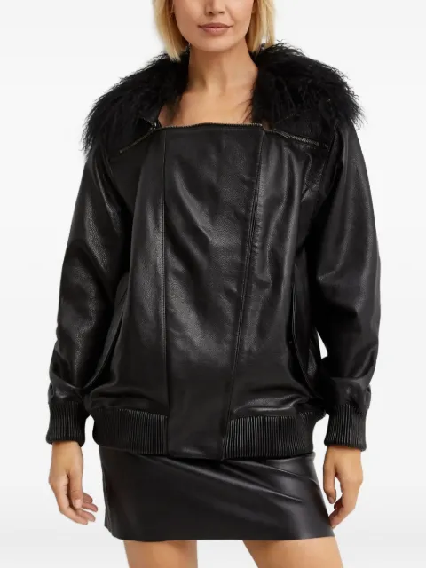 Manokhi Maira detachable-collar jacket Black MAIRAJACKET