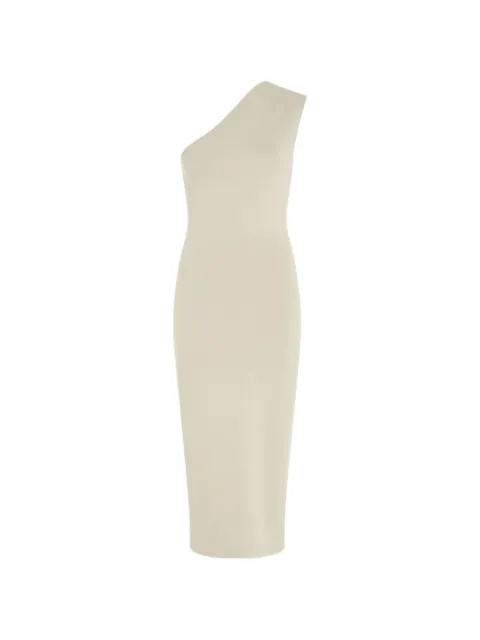 GAUGE81 Arriba asymmetric-neck midi dress Neutrals 12411276