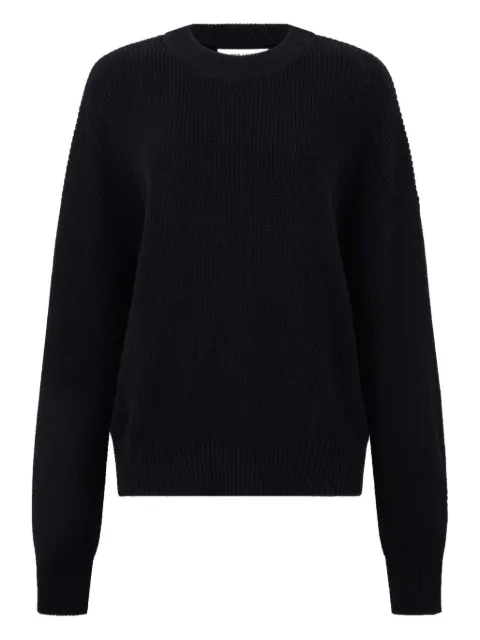 Aya Muse round-neck ribbed sweater Black AMPF2598